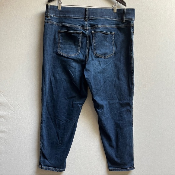 SPANX Blue Ankle Pull On Cropped Denim Jeans 3X - Picture 2 of 11
